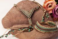 Miyuki Doğal Taş Detaylı Kolye ve Bileklik Takımı (Miyuki 110)