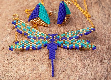 Yusufçuk Kolye ve Küpe Takımı (Miyuki 112)