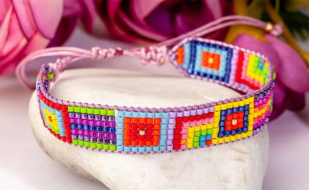 Miyuki Geometrik Çok Renkli Bileklik (Miyuki 117)