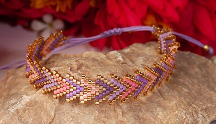 Zikzak Bileklik Pembe Tonları (Miyuki 120)