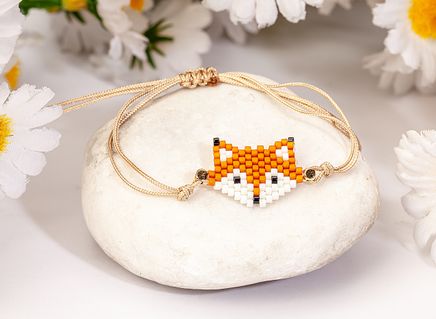 Tilki Figürlü Miyuki Bileklik (Miyuki 128)