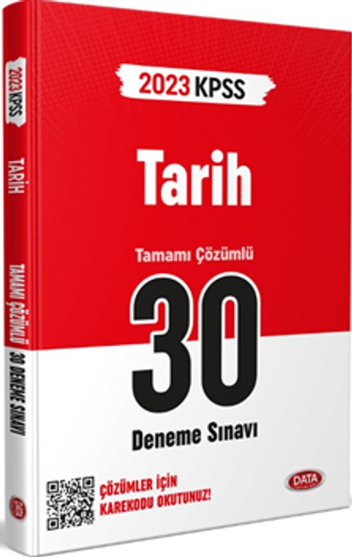 2023 KPSS Tarih 30 Deneme Sınavı  Karekod Çözümlü