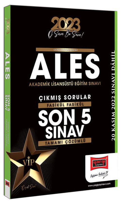 2023 ALES Tamamı Çözümlü Fasikül Fasikül Son 5 Sınav Çıkmış Sorular