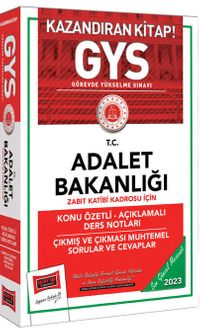 2023 Adalet Bakanlığı Zabıt Katibi Kadrosu İçin Konu Özetli Açıklamalı Ders Notları Çıkmış ve Çıkması Muhtemel Sorular ve Cevaplar 