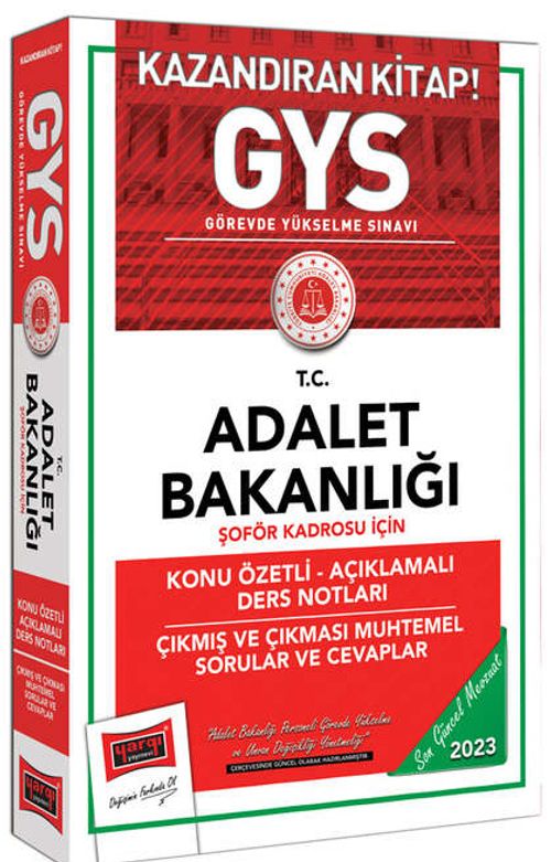 2023 Adalet Bakanlığı Şöför Kadrosu İçin Konu Özetli Açıklamalı Ders Notları Çıkmış ve Çıkması Muhtemel Sorular ve Cevaplar 