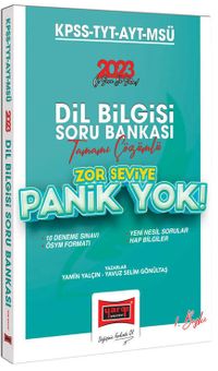 2023 KPSS-TYT-AYT-MSÜ Panik Yok Dil Bilgisi Tamamı Çözümlü Soru Bankası (Zor Seviye) 