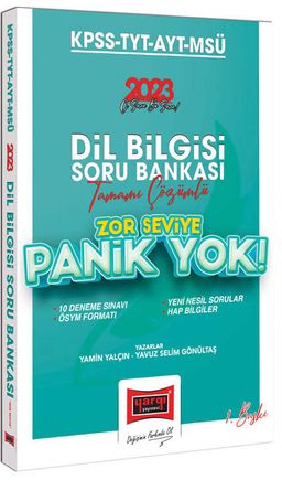 2023 KPSS-TYT-AYT-MSÜ Panik Yok Dil Bilgisi Tamamı Çözümlü Soru Bankası (Zor Seviye) 