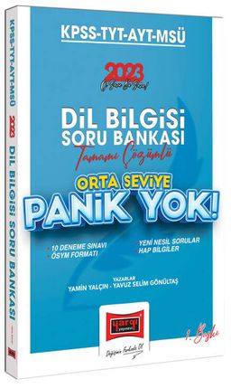 2023 KPSS-TYT-AYT-MSÜ Panik Yok Dil Bilgisi Tamamı Çözümlü Soru Bankası (Orta Seviye) 