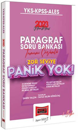 2023 YKS-KPSS-ALES Panik Yok Paragraf Soru Bankası Tamamı Çözümlü Soru Bankası (Zor Seviye) 