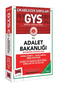 2023 Adalet Bakanlığı GYS Şef (Merkez) Kadrosu İçin Konu Özetli Açıklamalı 