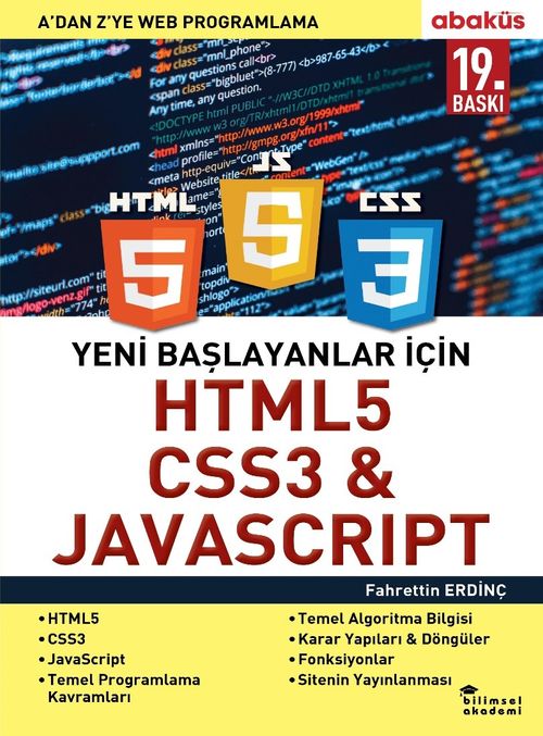 Yeni Başlayanlar İçin HTML5, CSS3 JAVASCRIPT - A 'dan Z'ye Web