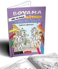 Hacivat İle Karagöz İngilizce Öğreniyor Oku ve Boya
