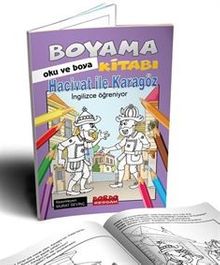 Hacivat İle Karagöz İngilizce Öğreniyor Oku ve Boya