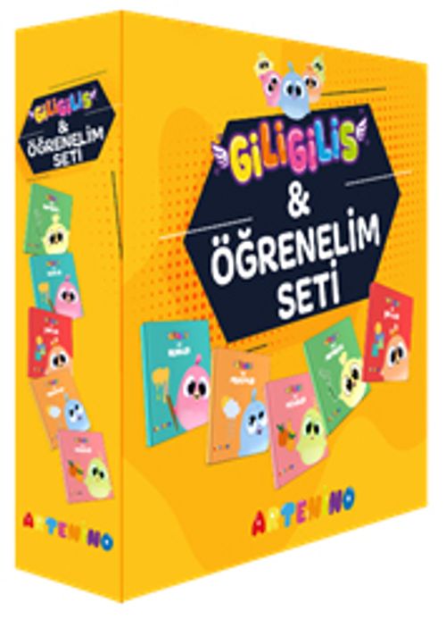 Giligilis ile Öğrenelim Seti (5 Kitap) / Eğitici Mini Karton Kitap Serisi