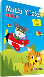 Mutlu Yüzler: Kediler & Tekrar Kullanılabilir ve Yıkanabilir Çıkartmalı Kitap Serisi