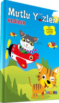 Mutlu Yüzler: Kediler & Tekrar Kullanılabilir ve Yıkanabilir Çıkartmalı Kitap Serisi