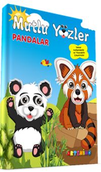 Mutlu Yüzler: Pandalar & Tekrar Kullanılabilir ve Yıkanabilir Çıkartmalı Kitap Serisi