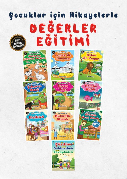 Çocuklar İçin Hikayelerle Değerler Eğitimi (10 Kitap Takım)