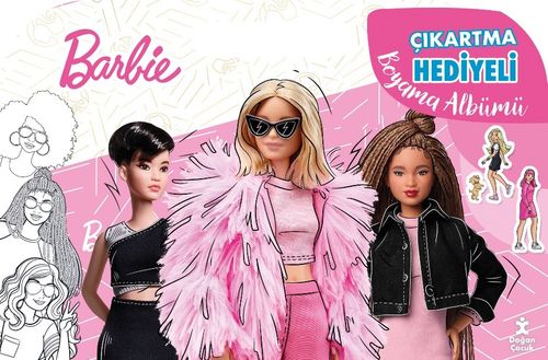 Barbie Çıkartma Hediyeli Boyama Albümü