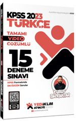 2023 KPSS Atölye Serisi Türkçe Tamamı Video Çözümlü 15 Deneme Sınavı 