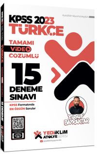 2023 KPSS Atölye Serisi Türkçe Tamamı Video Çözümlü 15 Deneme Sınavı 