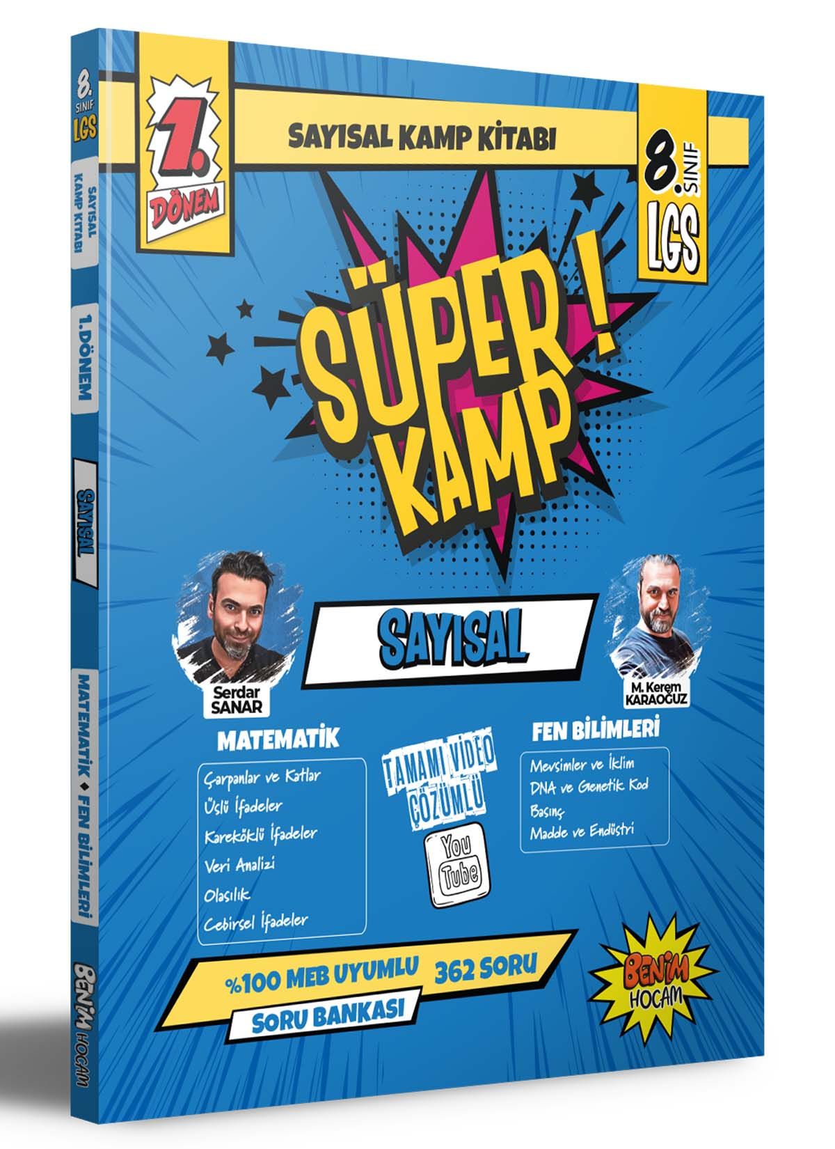 2023 LGS - 8. Sınıf 1. Dönem Sayısal Süper Kamp Kitabı (Serdar