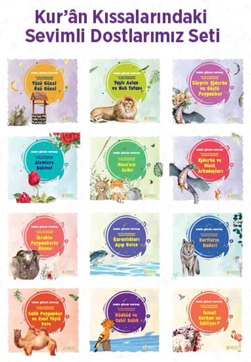 Kur'an Kıssalarındaki Sevimli Dostlarımız Seti (12 Kitap)