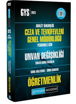 2023 Adalet Bakanlığı Ceza ve Tevkifevleri Genel Müdürlüğü Unvan Değişikliği Sın.Haz. Öğretmenlik Konu Anlatımlı Soru Bankası