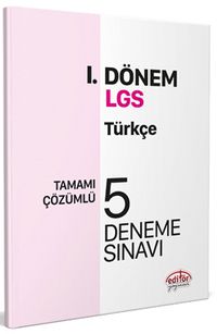 LGS I. Dönem Türkçe Çözümlü  5 Deneme Sınavı