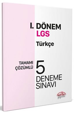 LGS I. Dönem Türkçe Çözümlü  5 Deneme Sınavı