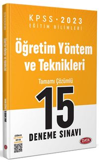 2023 KPSS Eğitim Bilimleri Öğretim Yöntem ve Teknikleri Tamamı Çözümlü  15 Deneme Sınavı 