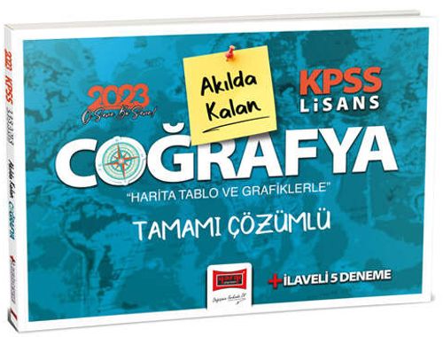 2023 KPSS Lisans Pratik Tablo ve Şemalarla Akılda Kalan Coğrafya Tamamı Çözümlü 5 Deneme İlaveli