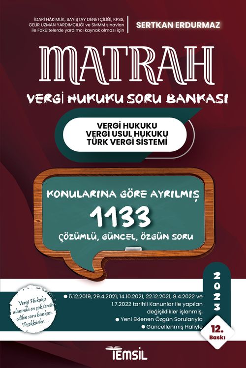 Matrah Vergi Hukuku Soru Bankası
