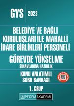 2023 Belediye ve Bağlı Kuruluşları ile Mahalli İdare Birlikleri Personeli GYS Konu Anlatımlı Soru Bankası 1.Grup