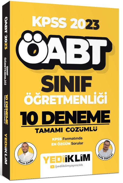 2023 ÖABT Sınıf Öğretmenliği 10 Deneme Tamamı Çözümlü 