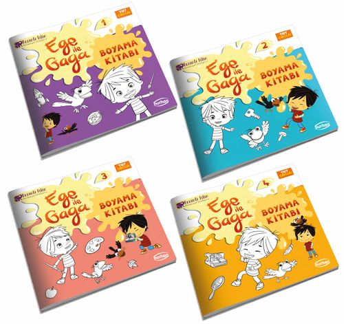 Ege İle Gaga Boyama Kitabı Seti (4 Kitap Set)