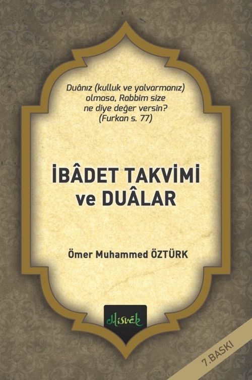 İbadet Takvimi ve Dualar (karton kapak)