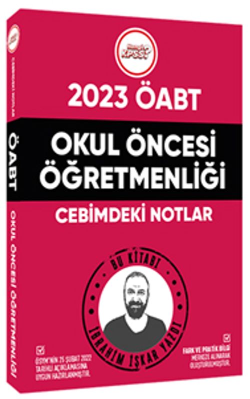 2023 Hangi ÖABT Okul Öncesi Öğretmenliği Cebimdeki Notlar 