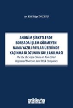 Anonim Şirketlerde Borsada İşlem Görmeyen Nama Yazılı Paylar Üzerinde Kaçınma Klozunun Kullanılması