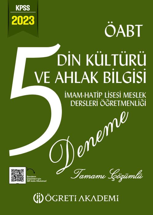 2023 KPSS ÖABT Din Kültürü ve Ahlak Bilgisi 5 Deneme
