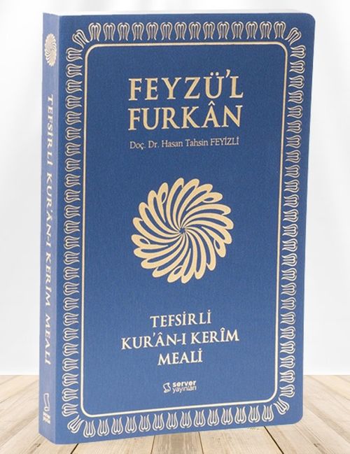 Feyzü'l Furkan Tefsirli Kur'an-ı Kerim Meali (Büyük Boy - İnce Cilt) (Lacivert)