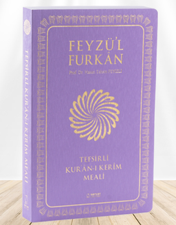 Feyzü'l Furkan Tefsirli Kur'an-ı Kerim Meali (Büyük Boy - İnce Cilt) (Lila)