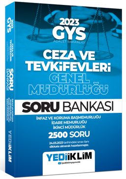 2023 GYS Adalet Bakanlığı Ceza ve Tevkifevleri Genel Müdürlüğü Soru Bankası 