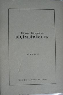Türkiye Türkçesinde Biçimbirimler (11-E-13)