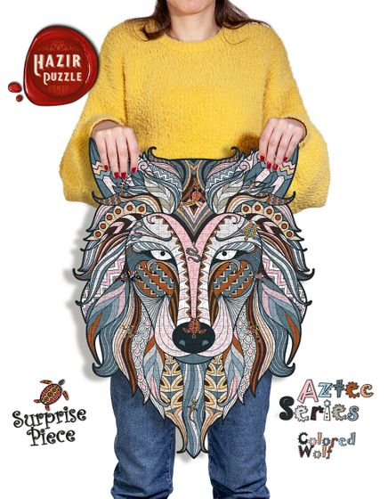 AZTEC Colored Wolf-Sürpriz Parçalı 637 Parça Hazır Puzzle (AZH59-S)