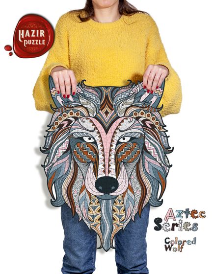 AZTEC Colored Wolf 644 Parça Hazır Puzzle (AZH58)
