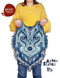 AZTEC Blue Wolf 637 Parça Hazır Puzzle (AZH56)