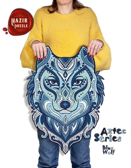 AZTEC Blue Wolf 637 Parça Hazır Puzzle (AZH56)