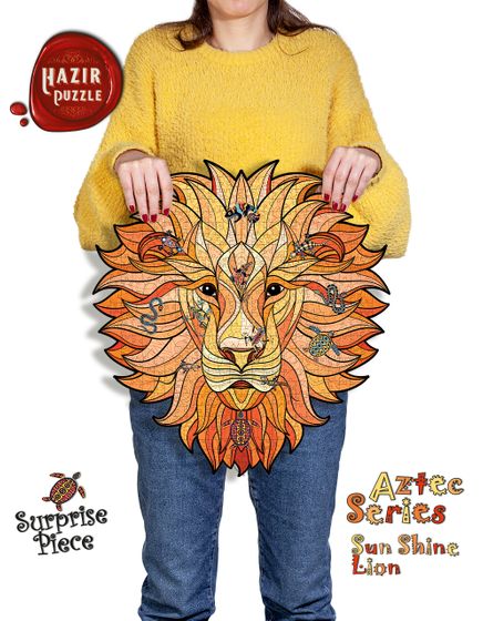 AZTEC Sunshine Lion-Sürpriz Parçalı 451 Parça Hazır Puzzle (AZH49-S)