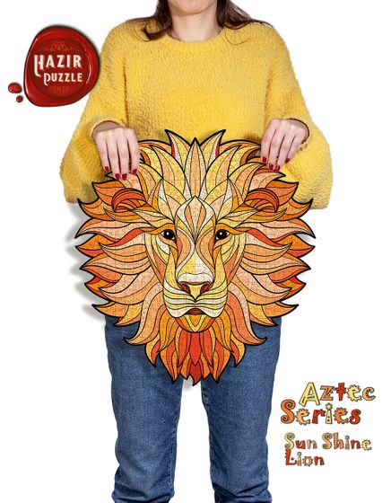 AZTEC Sunshine Lion 492 Parça Hazır Puzzle (AZH48)